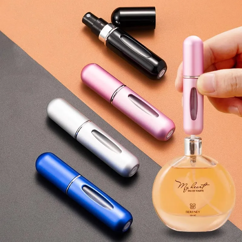 Atomizzatore di Profumo Ricaricabile Portatile Viaggio Mini Pompa Flacone Spray Vuoto Riempimento dal Basso Contenitore