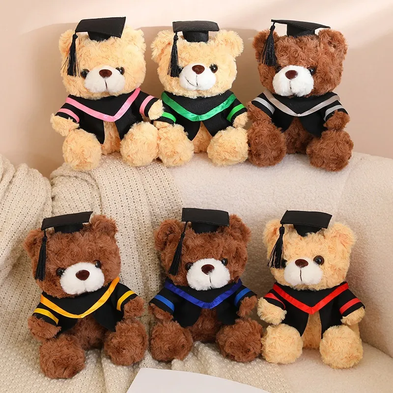 Abschluss Doktor Teddybär Plüschspielzeug Stofftier Akademische Uniform Bär Puppe Abschlussgeschenk