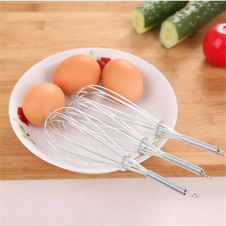 Frusta Manuale in Acciaio Inossidabile con Manico a Molla Mini Sbattitore per Uova Gadget da Cucina per Cottura e Montalatte Utensile da Cucina