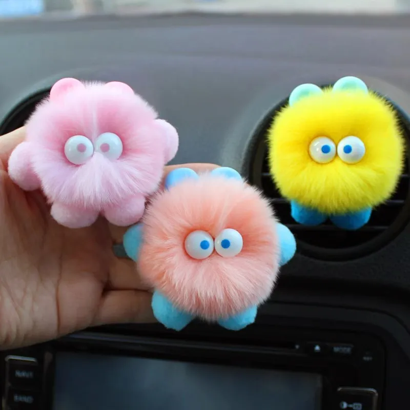 Clip de Perfume para Ventilación de Coche Lindo Peluche Pequeño Monstruo Ambientador Aromaterapia Ornamento Accesorios de Interior