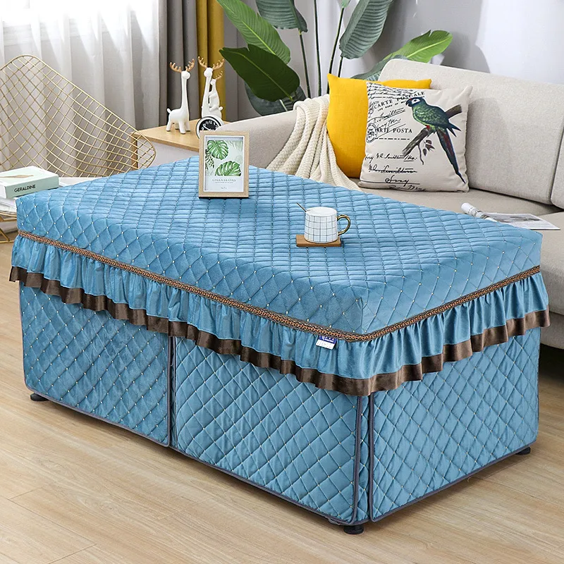 Winter Thickened Quilted Heating Table Cover Rectangle Thermal Electric Stove Coffee Table Dust Protector Home Decor