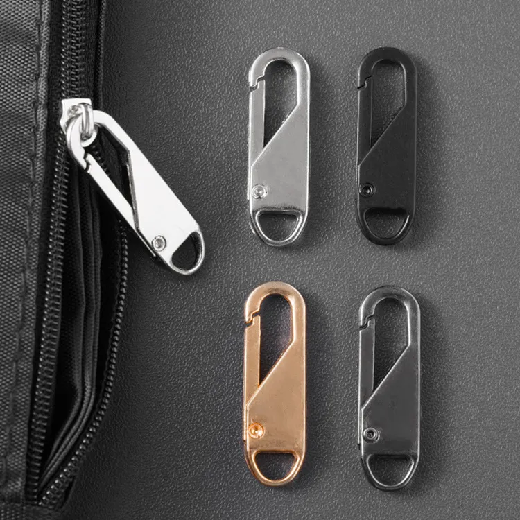 Universal Metal Zipper Pull Detachable Zipper Head Replacement Repair Kit For Luggage Bags And Clothes Accessories
