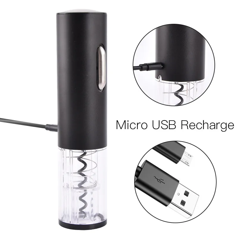 Electric Wine Opener Automatic Corkscrew USB Rechargeable Wine Bottle Opening Tool For Kitchen Bar Home Party