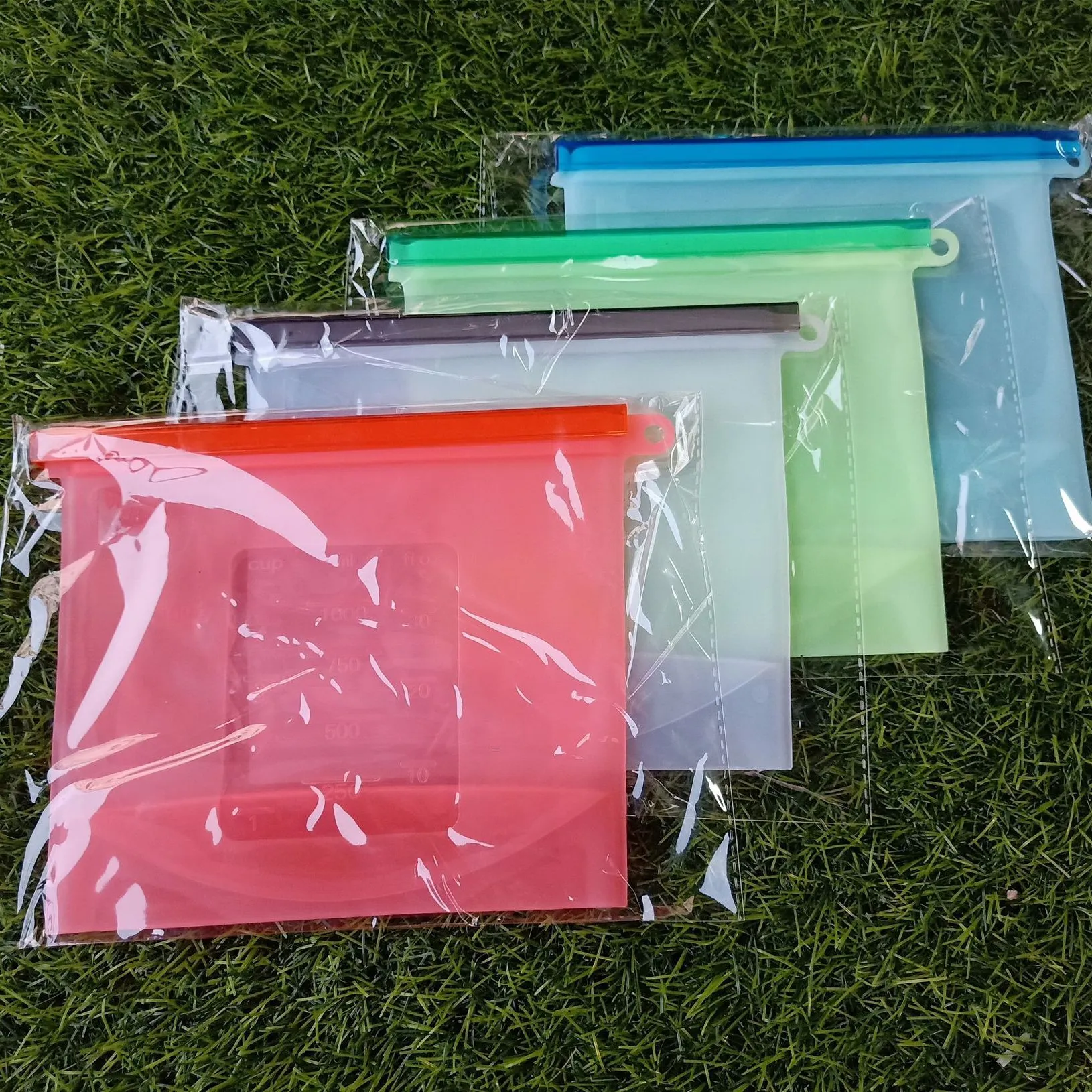 Silicone Food Storage Bag Airtight Leakproof Fresh Keeping Bag Refrigerator Storage Organizer For Fruit
