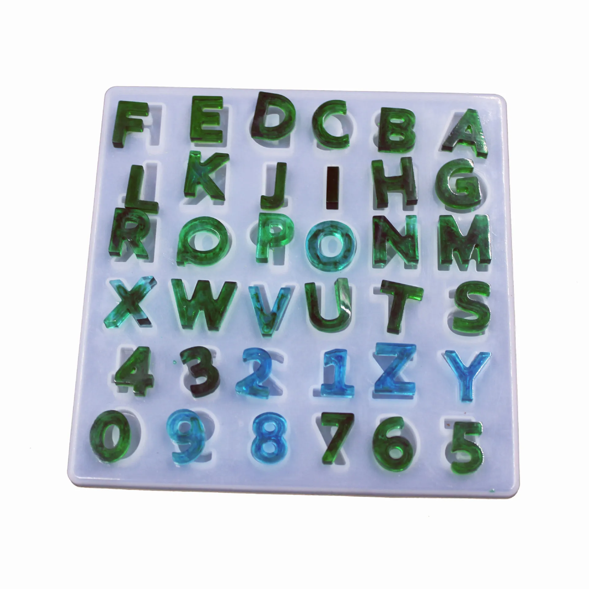 DIY Siliconen Letters en Cijfers Mal Hars Gietmal Kristal Epoxy Ambachtelijke Mal voor HandgEMaakte Sieraden Huisdecoratie