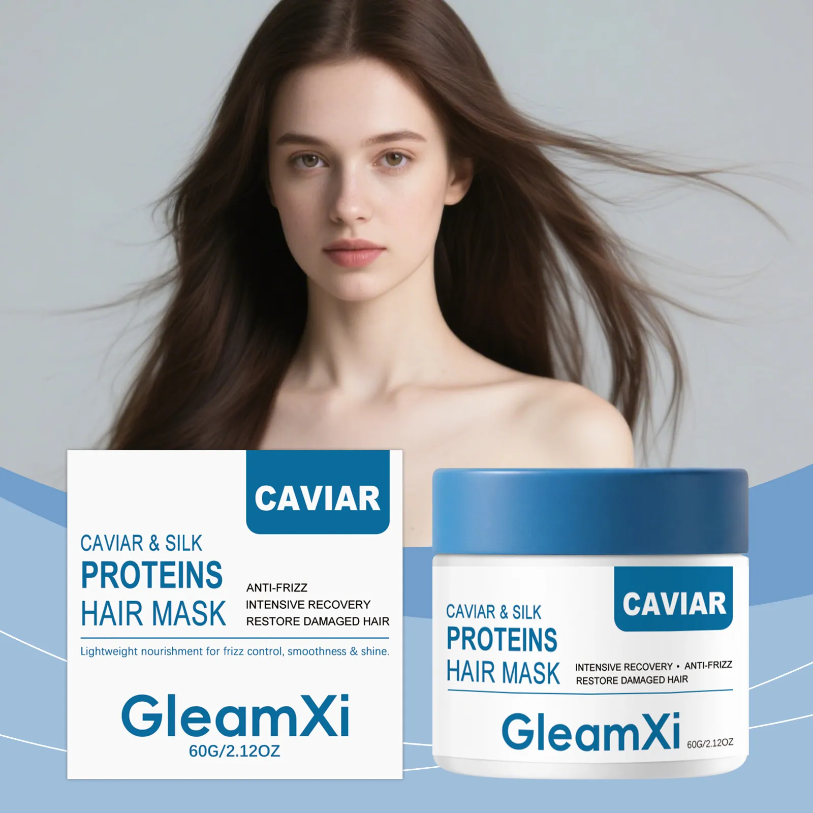 Professional Caviar Silk Proteins Hair Mask Deep Repair Moisturizing Nourishing Treatment For Dry Frizzy Hair
