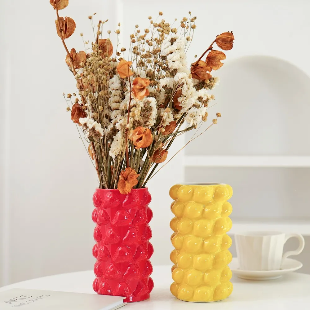 Kreative Keramik Zitronen Frucht Vase Nordischer Stil Süßer Blumentopf Tisch Heimdekoration Hydrokultur Ornament