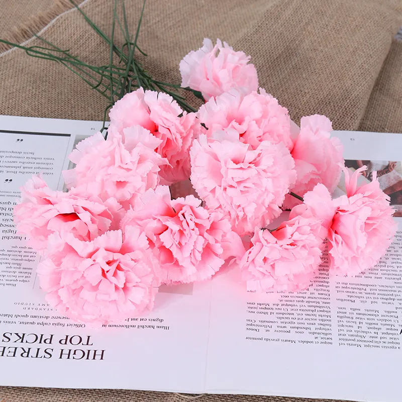 Kunstzijde Anjer Enkele Tak Nep Bloem Voor Moederdag Lerarendag Thuis Bruiloft Feest Decoratie