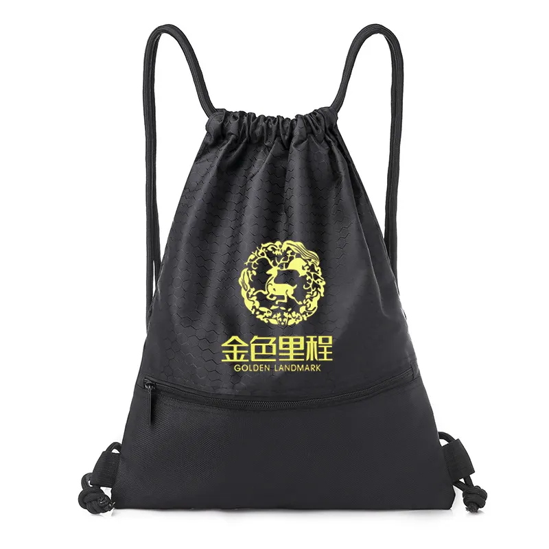 Wasserdichtes Oxford-Gewebe Kordelzug Rucksack Sport Gym Tasche Leichter Basketball Training Rucksack Für Herren Damen