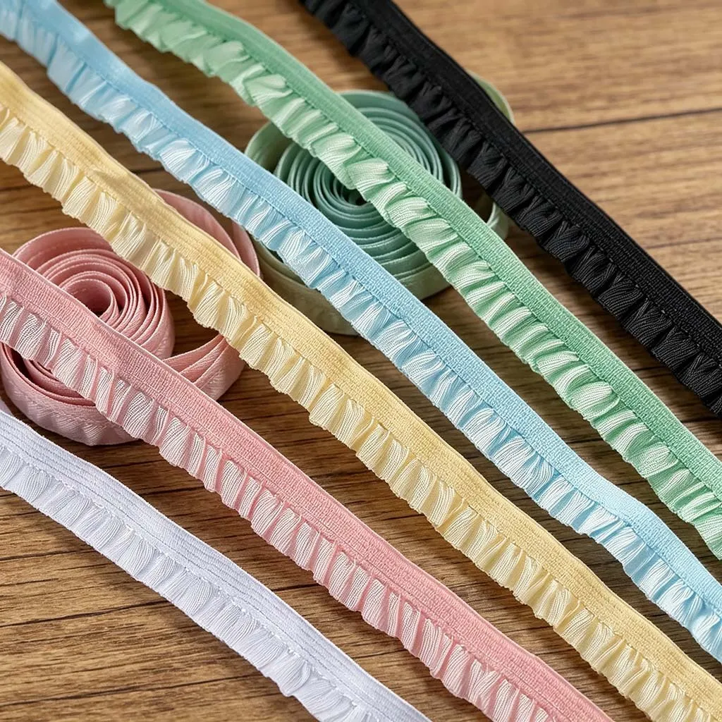 Elastic Pleated Ruffle Lace Ribbon Trim For DIY Garment Sewing Accessories And Craft Fabric Decoration