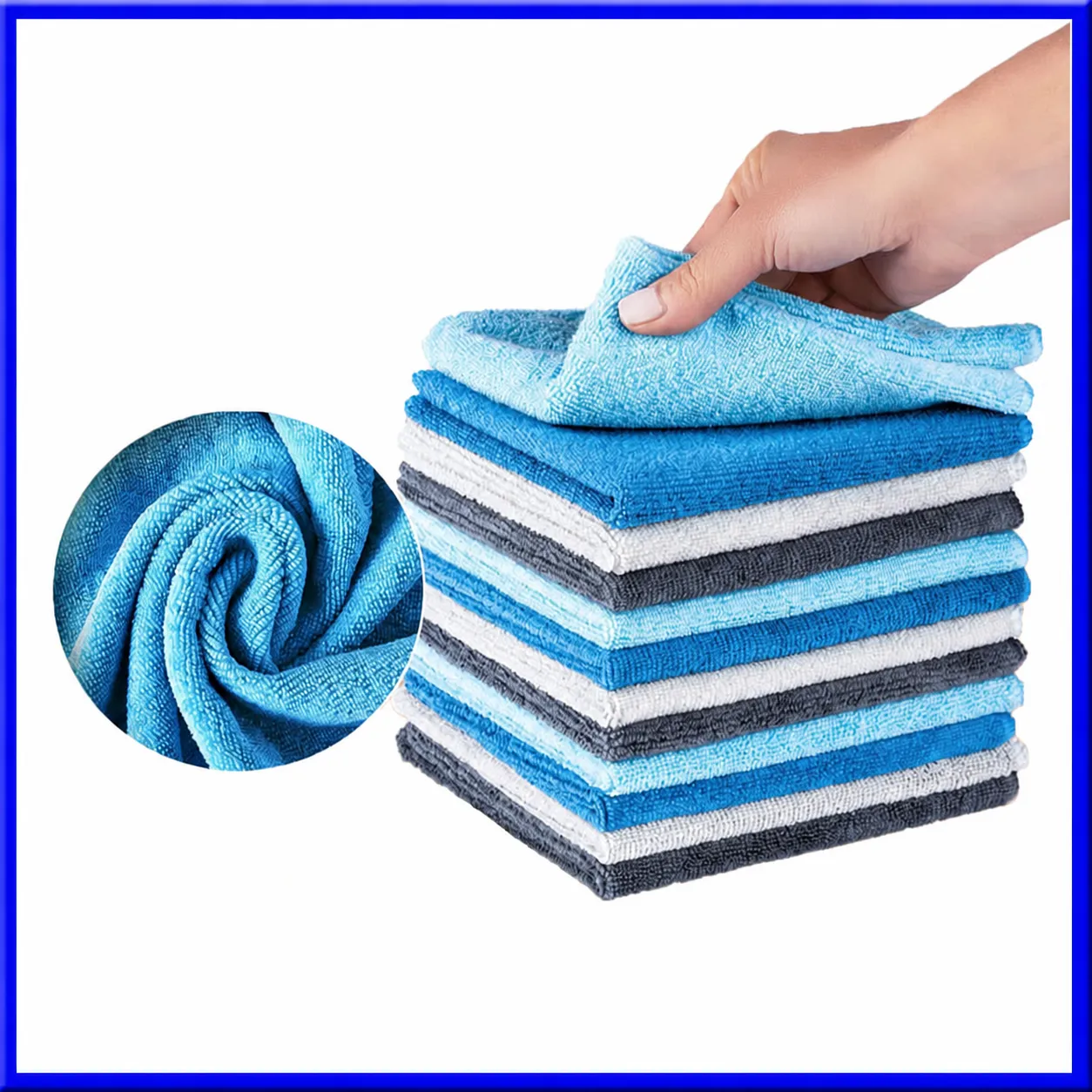 Microfiber Cleaning Towel Super Absorbent Car Wash Drying Cloth Household Kitchen Cleaning Cloth For Glassware Car Interior