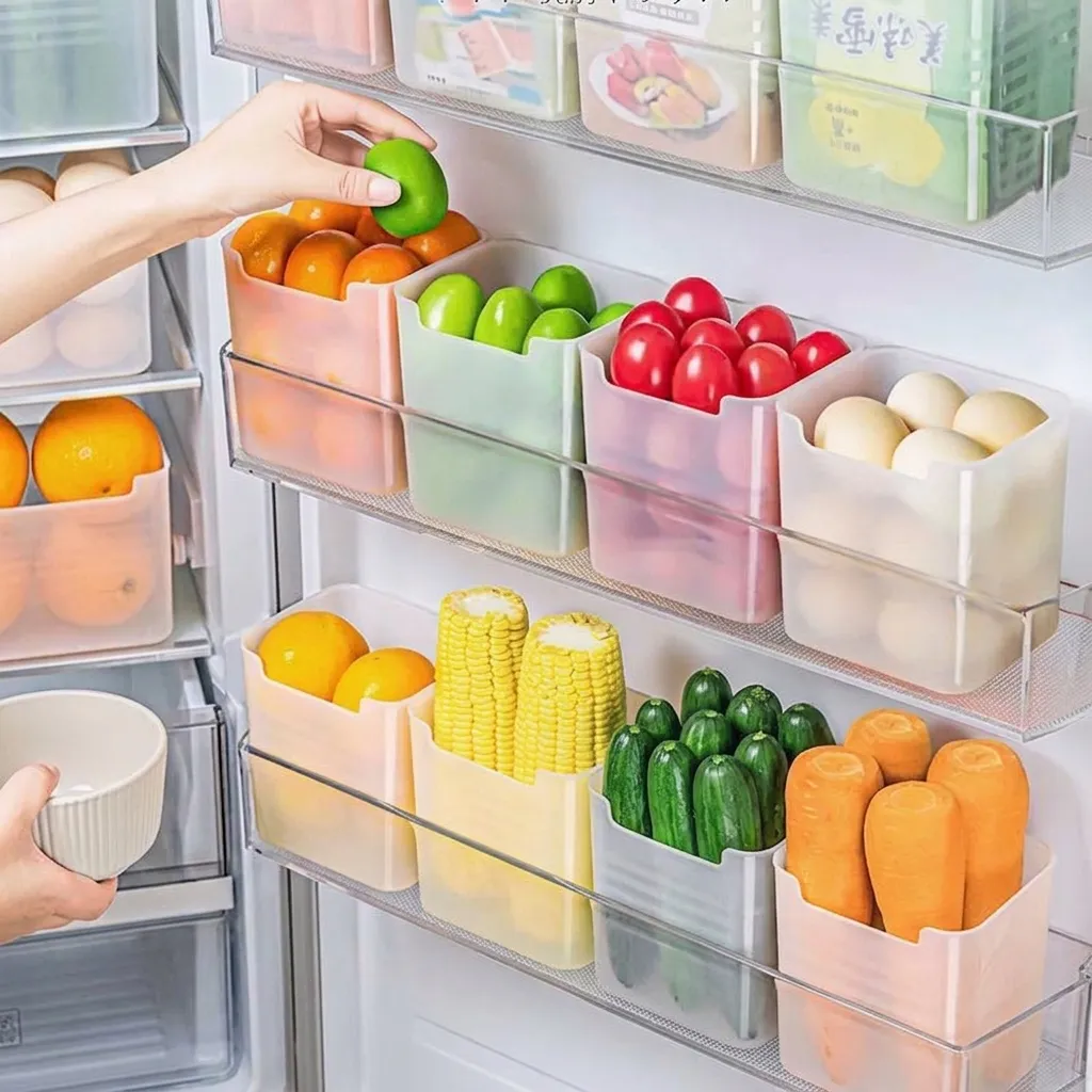 Kühlschrank Seitentür Aufbewahrungsbox Große Kapazität Lebensmittelqualität Polypropylen Organizer Für Obst Gemüse Snacks