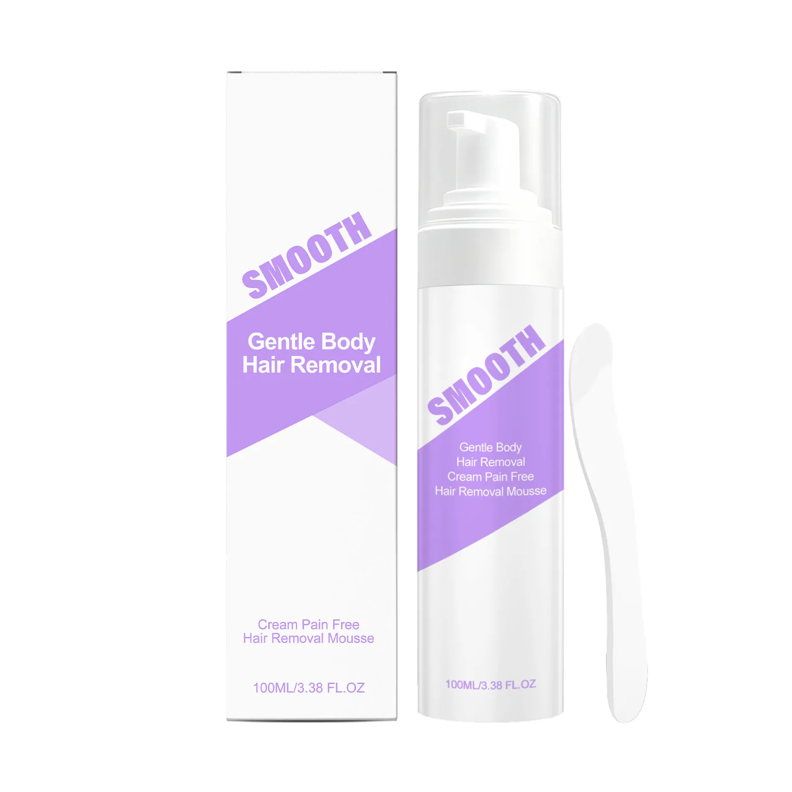 Gentle Hair Removal Mousse Spray Painless Body Hair Remover Cream Foam 100ml With Scraper For Legs Arms Underarms