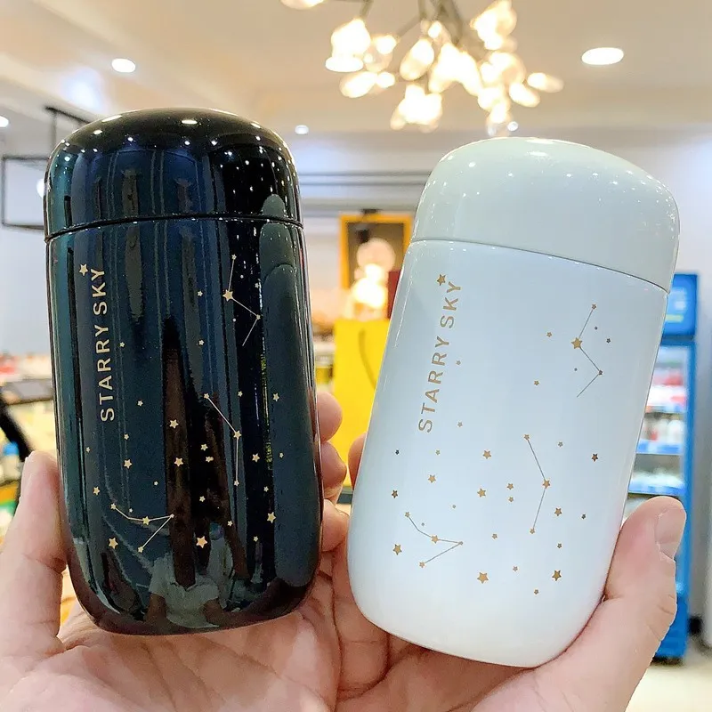 Mini Sternenhimmel Vakuum Isolierflasche Tragbar 304 Edelstahl Tasche Wasserbecher Für Studenten Damen Reise Kaffeebecher