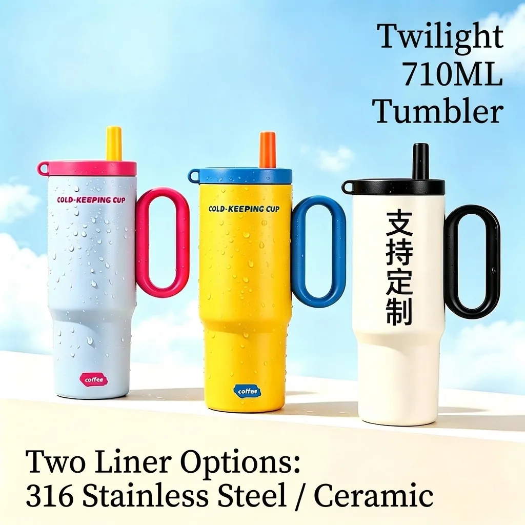 Large Capacity 316 Stainless Steel Insulated Tumbler With Handle And Straw Vacuum Car Mug For Hot And Cold Drinks Portable Coffee Cup