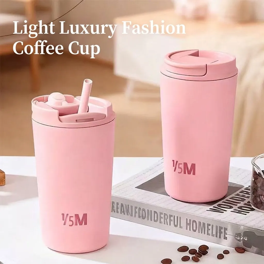 304 Edelstahl Vakuumisolierter Kaffeebecher Tragbarer Auto Reisebecher Moderner Thermowasserflasche Für Damen Herren Büro Schule