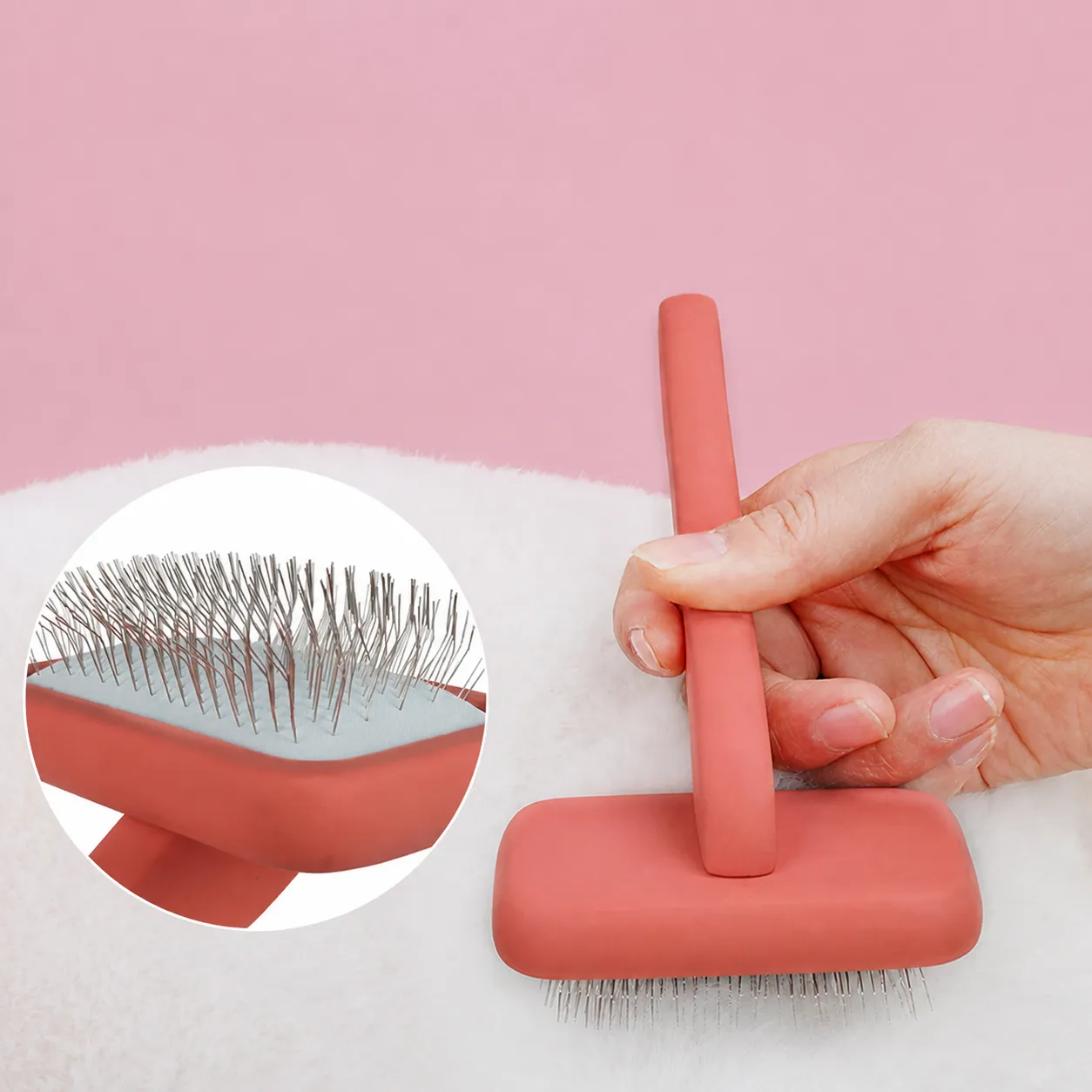 Solid Wood Pet Slicker Comb Shedding Rake Hair Grooming Tool Deshedding Brush For Dogs And Cats Pet Care Supplies
