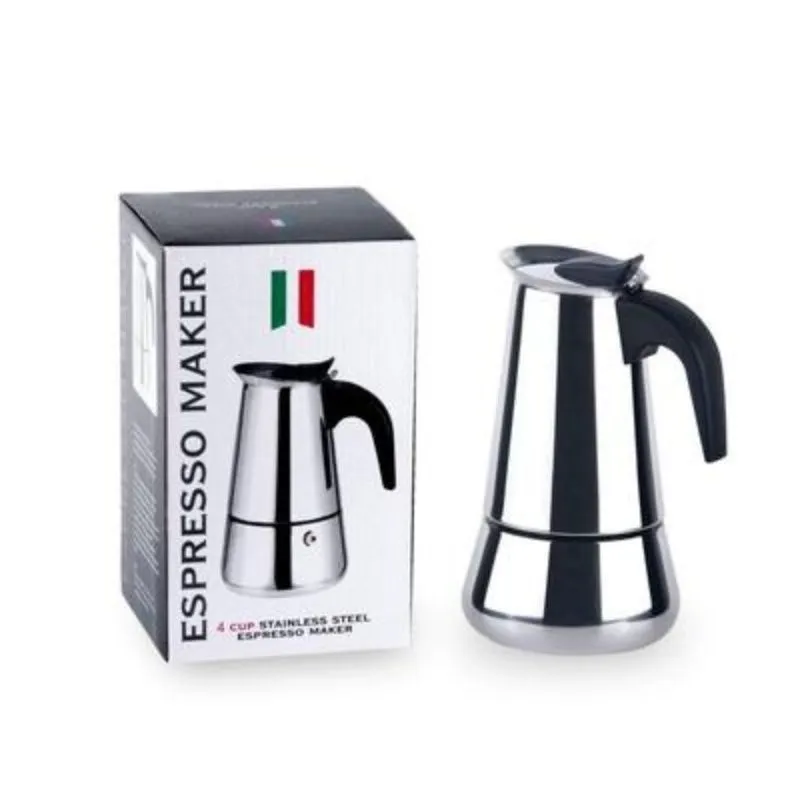 Italienischer Stil Edelstahl Moka Kocher Herd Espresso Kocher Heim Küche Kaffeekanne Espresso Maschine Kaffeezubereitung Werkzeug