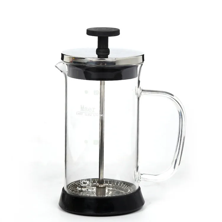 Hittebestendig Glas Franse Pers Koffiezetapparaat Met Roestvrijstalen Filter En Gl S Handvat Voor Thuis Kantoor