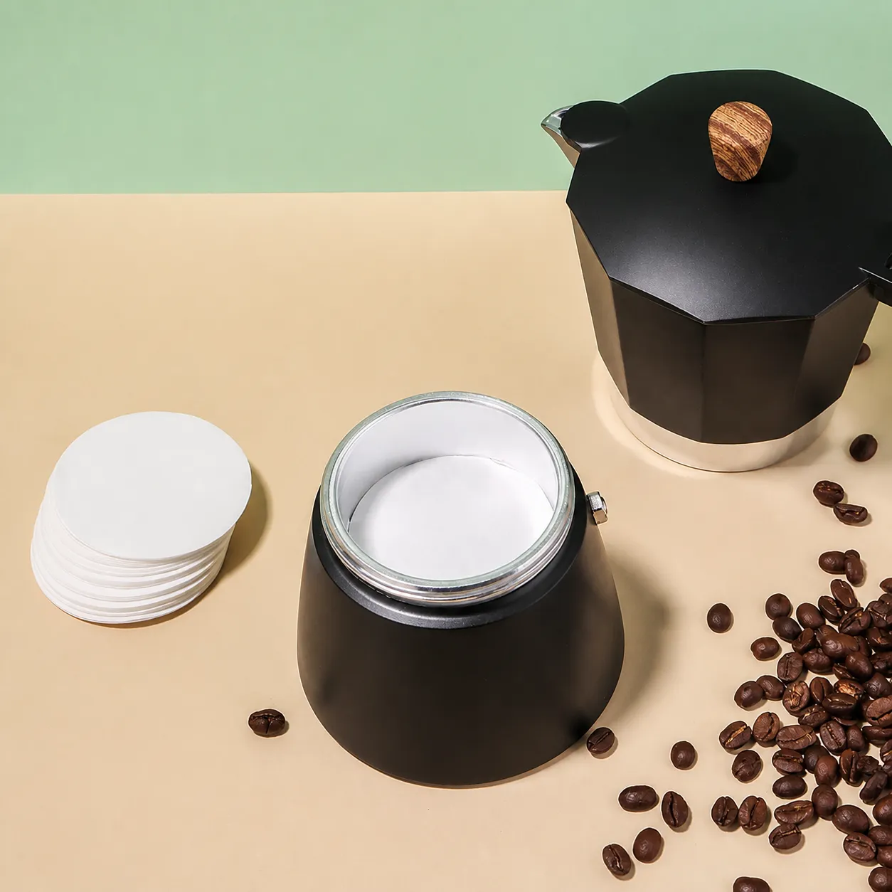 Rond Koffiefilterpapier Voor Mokapot Istdruppelpot French Press Papieren Koffiefilters Keuken Barista Accessoire