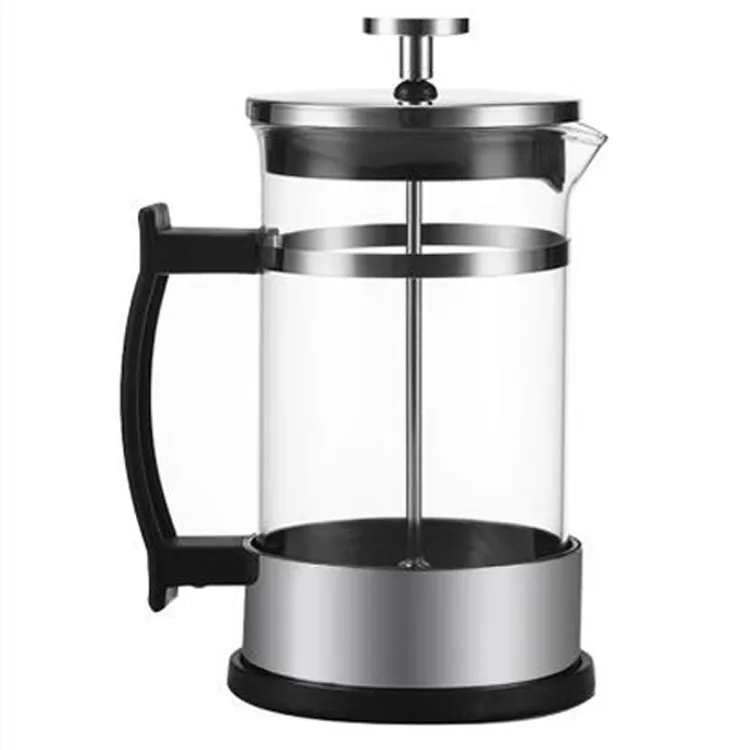 Huishoudelijk French Press Koffiezetapparaat Hittebestendig Borosilicaatglas Roestvrij Stalen Filterpers Pot Koffiezetapparaat