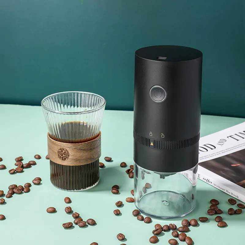 Electric Coffee Grinder Portable USB Rechargeable Bean Grinder Adjustable Coarseness Household Kitchen Tool