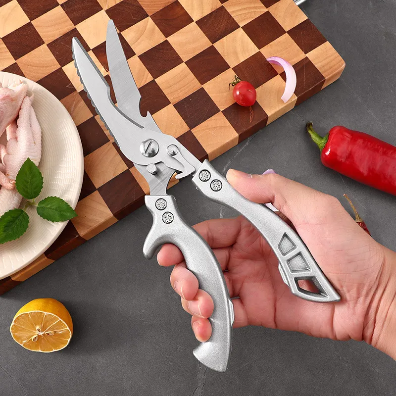 Heavy Duty Kitchen Scissors Stainless Steel Food Shear Multi-purpose Bone Cutting Tool with Ergonomic Handle for BBQ Fish