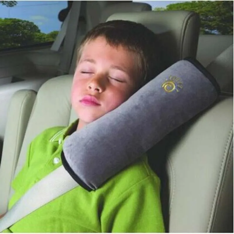 Funda de Cinturón de Seguridad para Coche de Niño Ante Almohada de Dormir Lindo Sol Bordado Cojín de Protección de Hombro Accesorios de Viaje