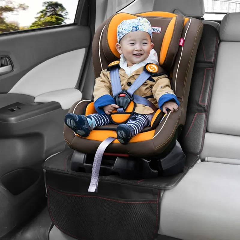 Protector de Asiento de Coche para Niños Alfombrilla Impermeable de Tela Oxford y Cuero PVC Respaldo Antideslizante Interior Automotriz