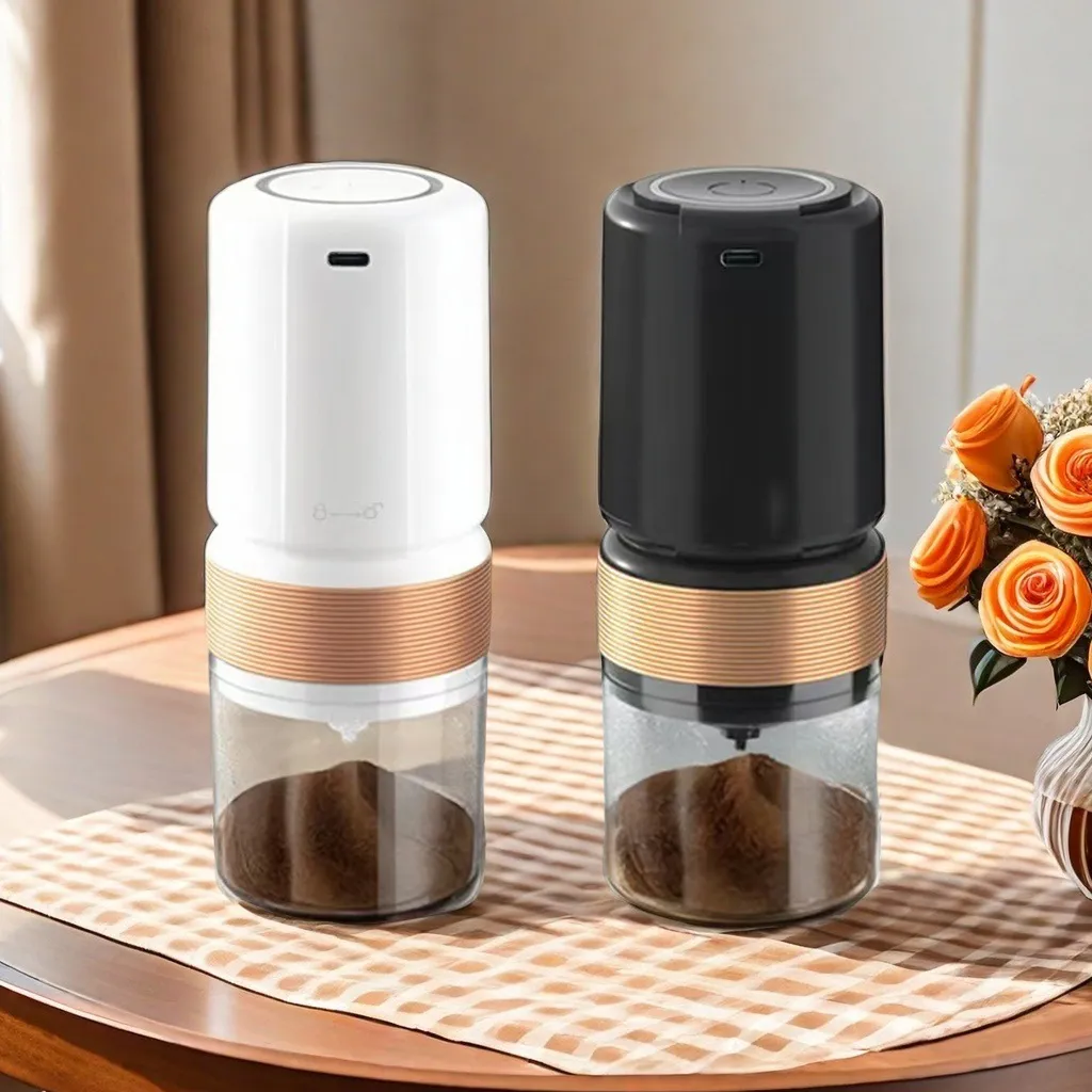 Elektrische Kaffeemühle Tragbare Kabellose Wiederaufladbare Kaffeebohnenmühle Mit Keramikmahlwerk Klarem Pulverbehälter Küchenwerkzeug