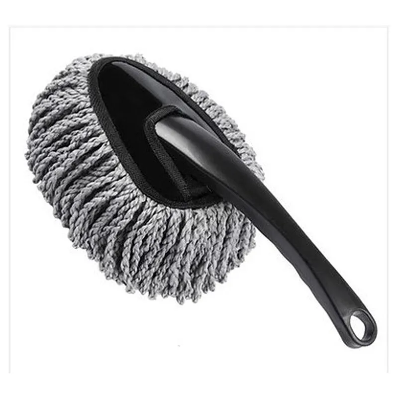 Mini Plumero para Coche Cepillo de Cera de Microfibra Herramienta de Limpieza de Polvo Interior de Auto Cepillo Portátil