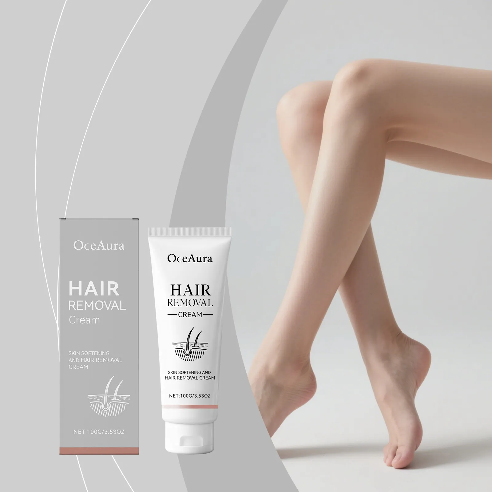 Crema Depilatoria Suave Calmante Y Reparadora Piel Suave Cuidado Corporal para Mujer