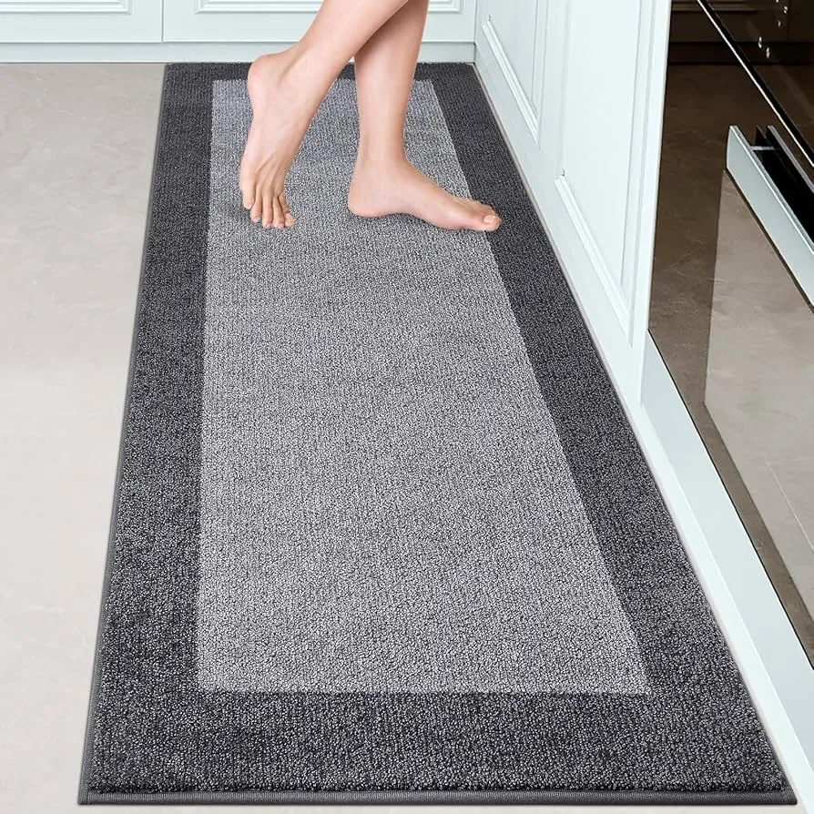 Minimalist Solid Color Loop Pile Carpet Anti-Slip Dirt-Resistant Washable Rug For Home Kitchen Bedroom Entryway Hallway
