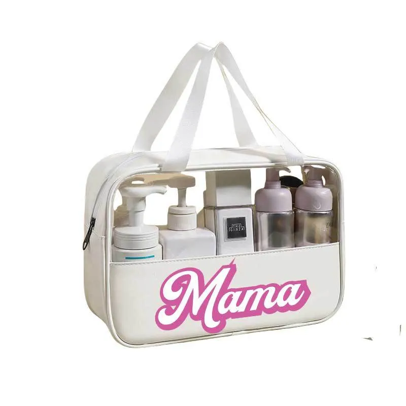 Grote Capaciteit Transparante Cosmetische Tas Waterdicht PVC Reizen Toiletartikelen Organizer Draagbare Handtas Make-up Pouch Voor Vrouwen