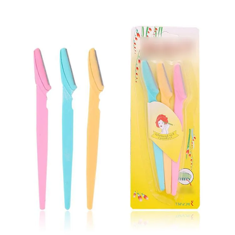 Portable Eyebrow Razor Set Stainless Steel Safety Cover Eyebrow Shaper Hair Remover Makeup Tool For Women