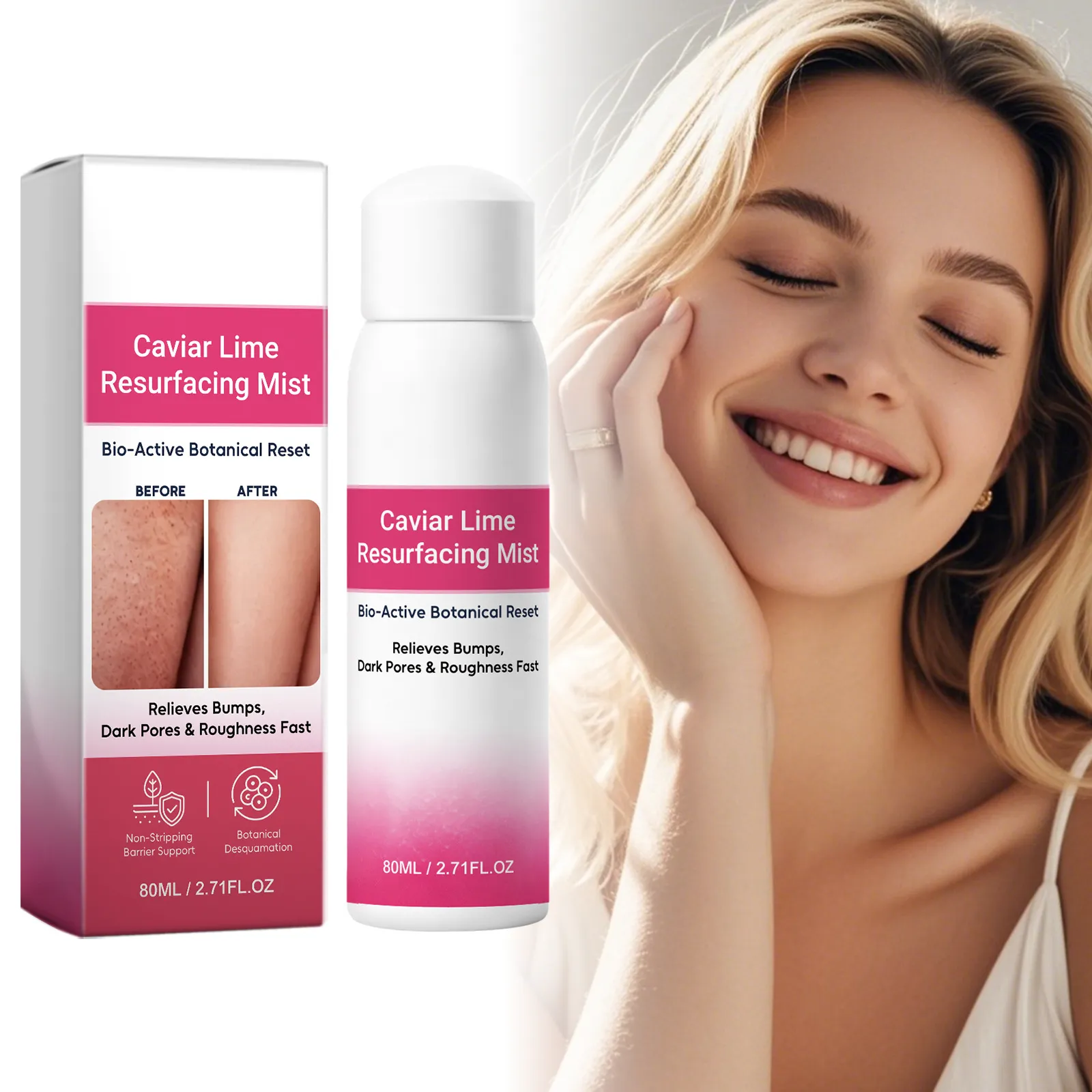 Exfoliating Body Mist Spray Gentle Resurfacing Care Smooths Skin Texture Hydrating Refreshing Body Skincare Treatment