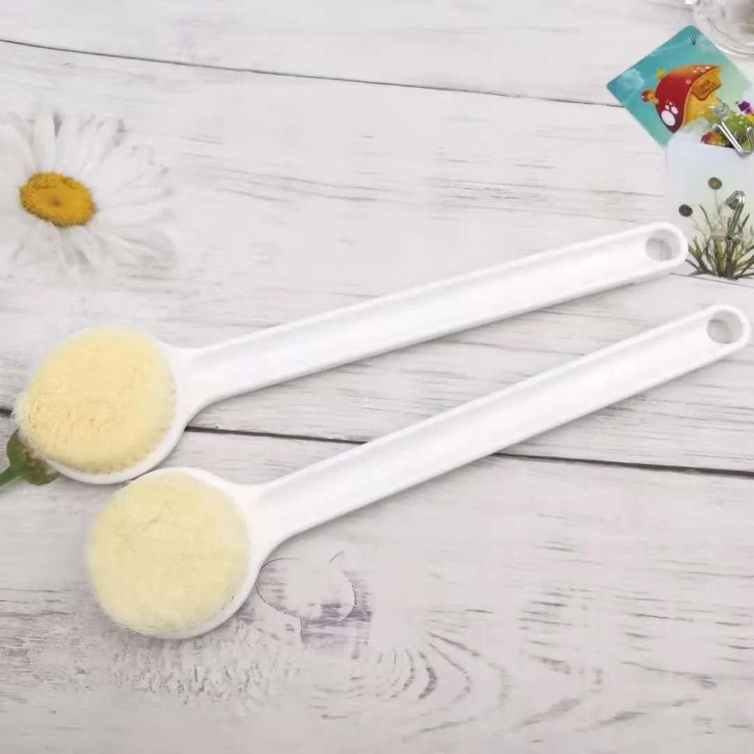 Conjunto de Cepillo de Baño de Pelo Suave con Mango Largo Japonés Cepillo de Limpieza Corporal para Adultos con Orificio para Colgar