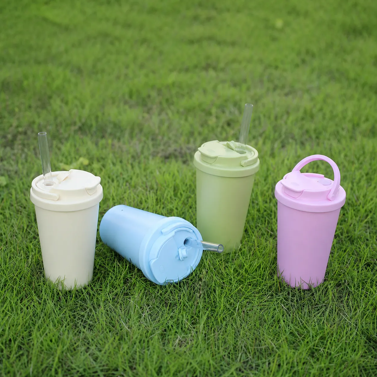 Stainless Steel Vacuum Insulated Water Bottle Portable Dual Drinking Thermos Cup With Straw And Lid For Sports Travel