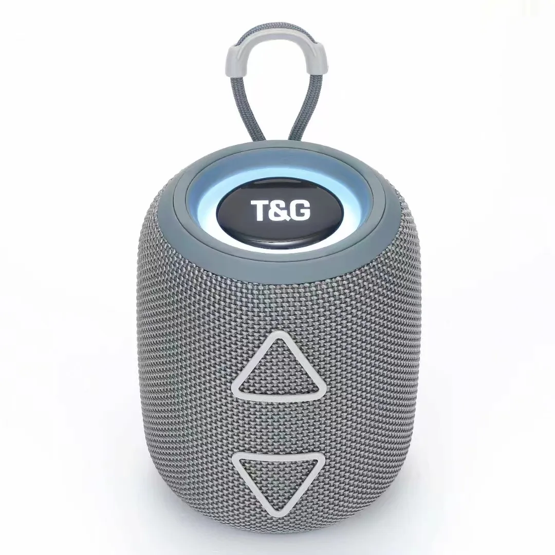 Haut-parleur Bluetooth Sans Fil Portable Design Cylindrique Avec Lumières LED Colorées Microphone Intégré Appel Mains Libres