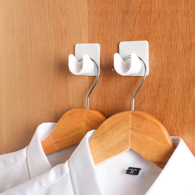 Bianco Autoadesivo Supporti per Bastone per Tende Resistente Senza Trapano Staffe per Bastone per Tenda da Doccia Montaggio a Parete Ganci di Supporto per Bagno Casa