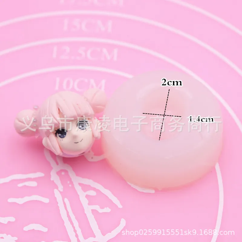 Mini Female Face Silicone Mold For Air Dry Clay Soft Pottery DIY Craft Making Tool Handmade Art Craft Supply
