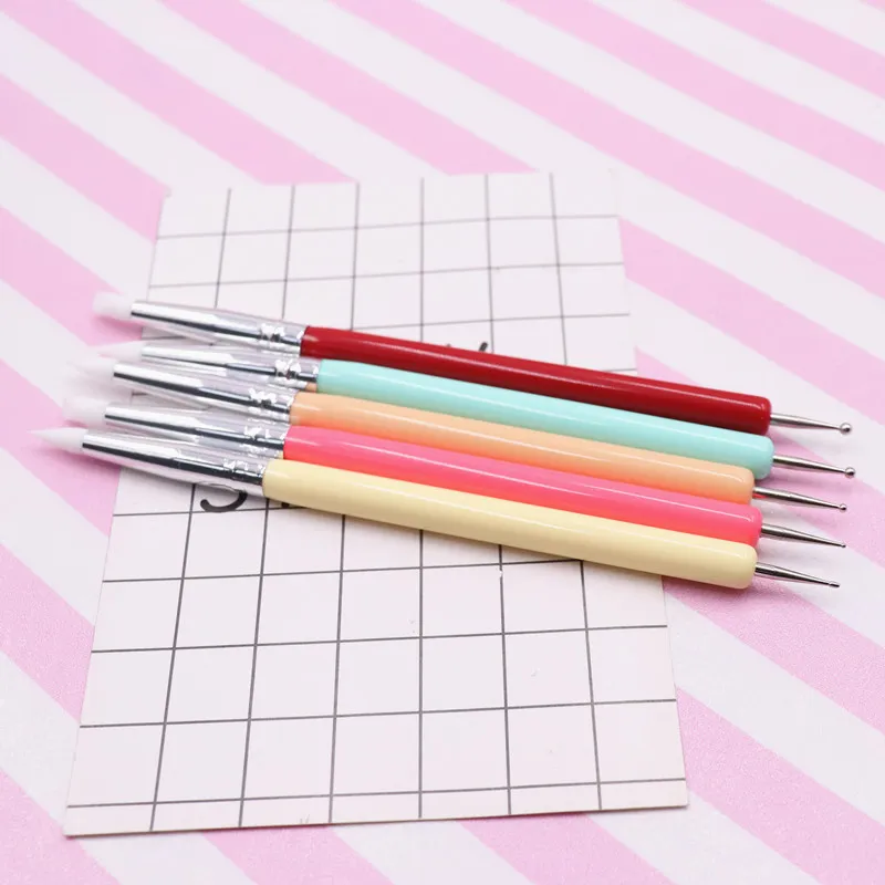 Dual Head Silicone Clay Sculpting Tools Dotting Pens Modeling Carving Tools For DIY Soft Pottery Nail Art Crafts