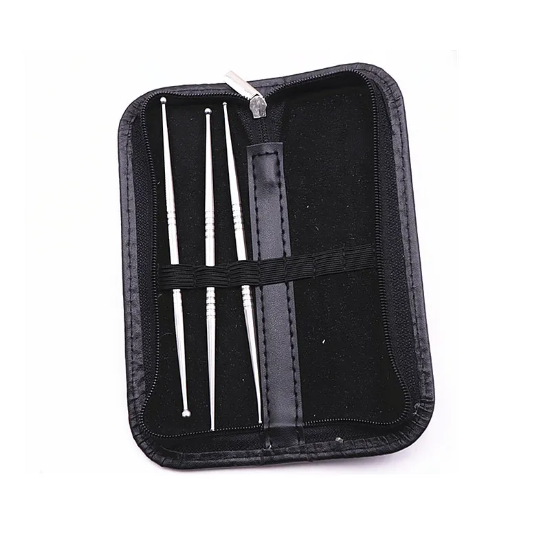 Stainless Steel Ball Stylus Set Fondant Clay Sculpting Tools Miniature Embossing Modeling Craft Kit with Storage Bag