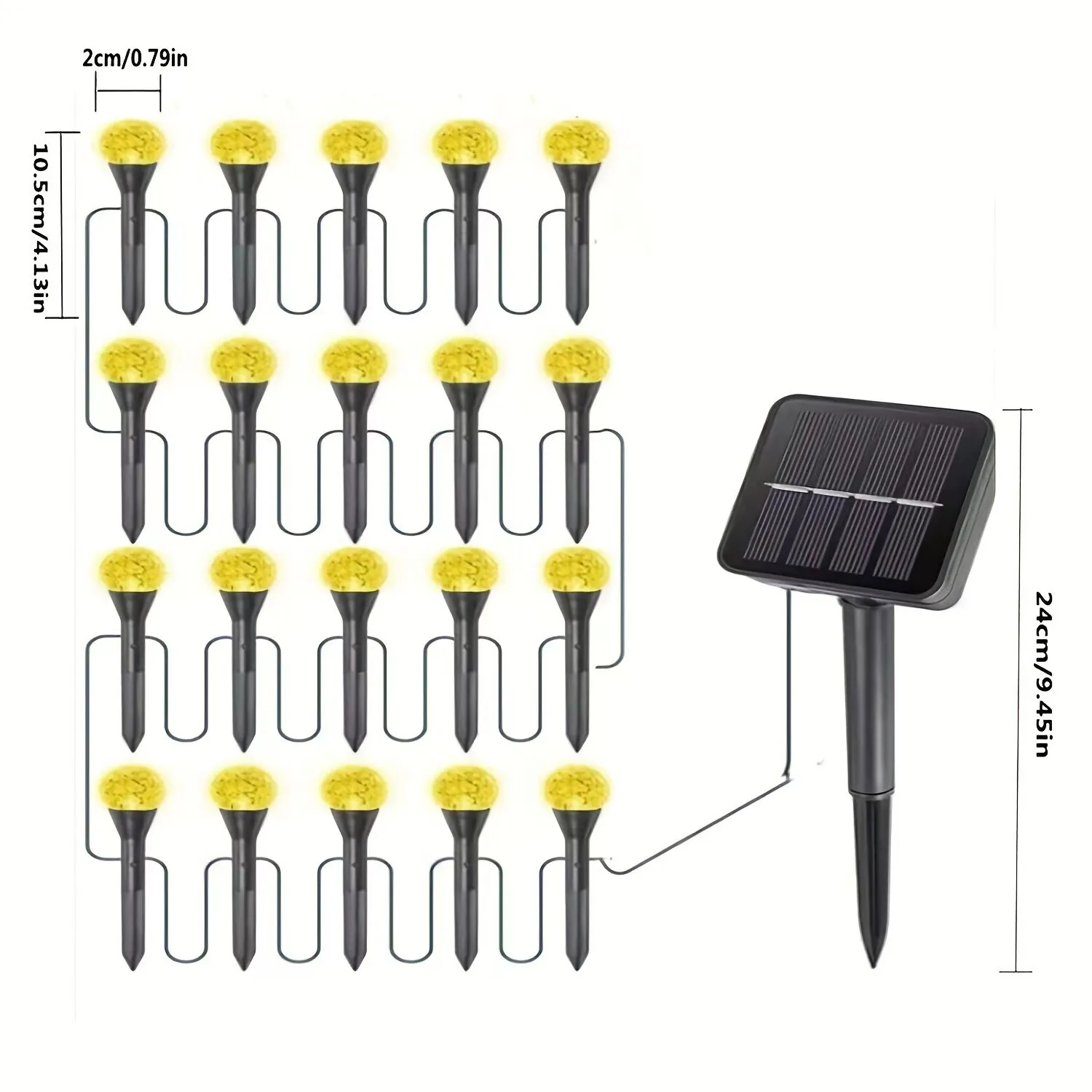 Solar Lichterkette Outdoor Wasserdicht Blasenball Dekorative Landschaft Rasenlampe Für Garten Terrasse Hof Party Festival Beleuchtung