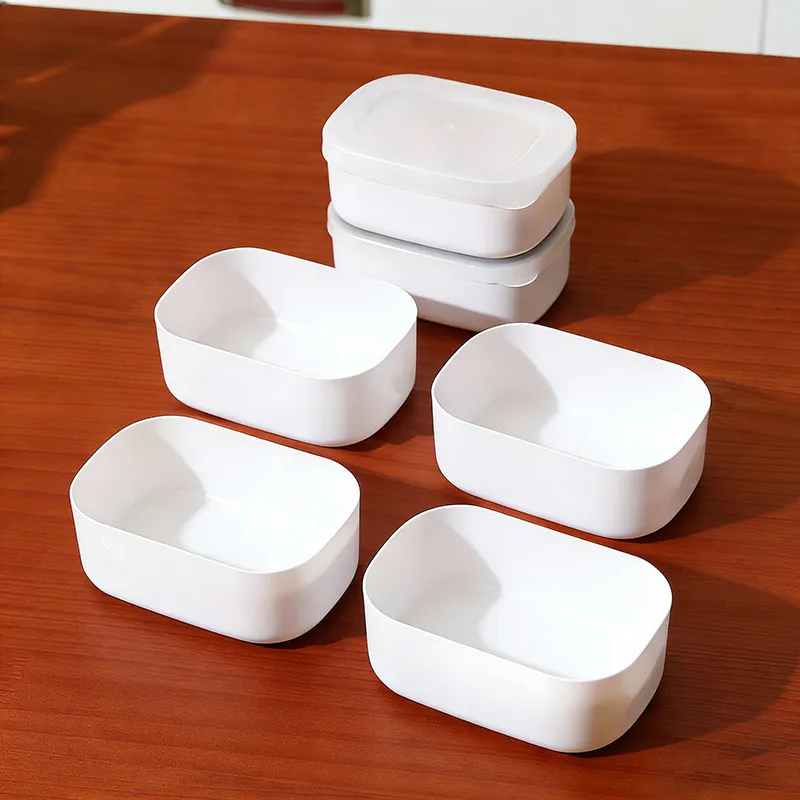 Contenedor de Alimentos de Plástico Caja de Porción de Arroz y Grano Organizador de Cocina de Refrigerador Caja Sellada