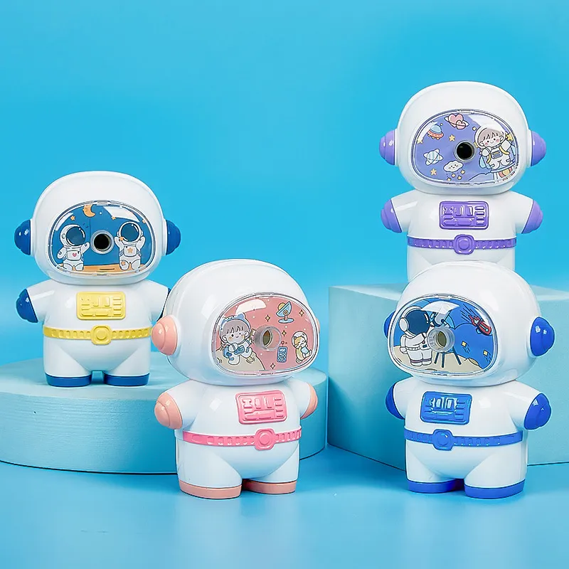 Kreativer Cartoon Manueller Bleistiftspitzer Süßes Tier Astronaut Dinosaurier Auto Desktop Schreibwaren Geschenk Für Schüler Kinder