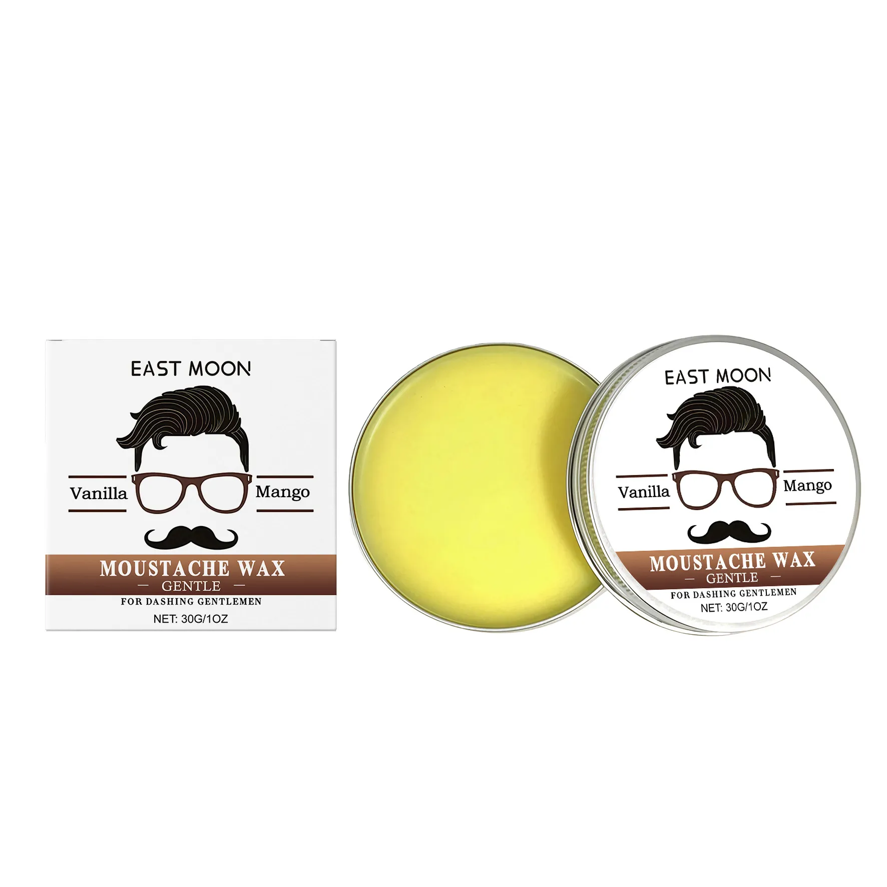 Men Beard Balm Natural Organic Beard Wax Styling Grooming Cream Vanilla Mango Scent Facial Hair Care Product