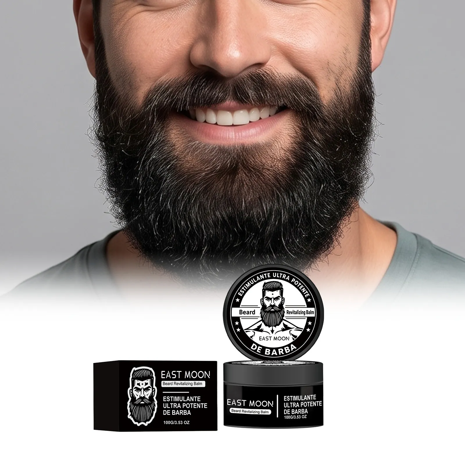 Men's Beard Balm Natural Moisturizing and Nourishing Beard Grooming Cream Softening Coarse Beard Styling Balm