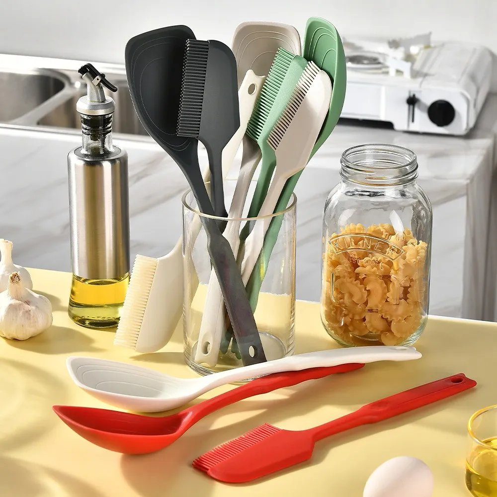 Siliconen Keuken Spatel Olieborstel Hittebestendig Bakken Cake Spatula Lepel Schep Kookgerei