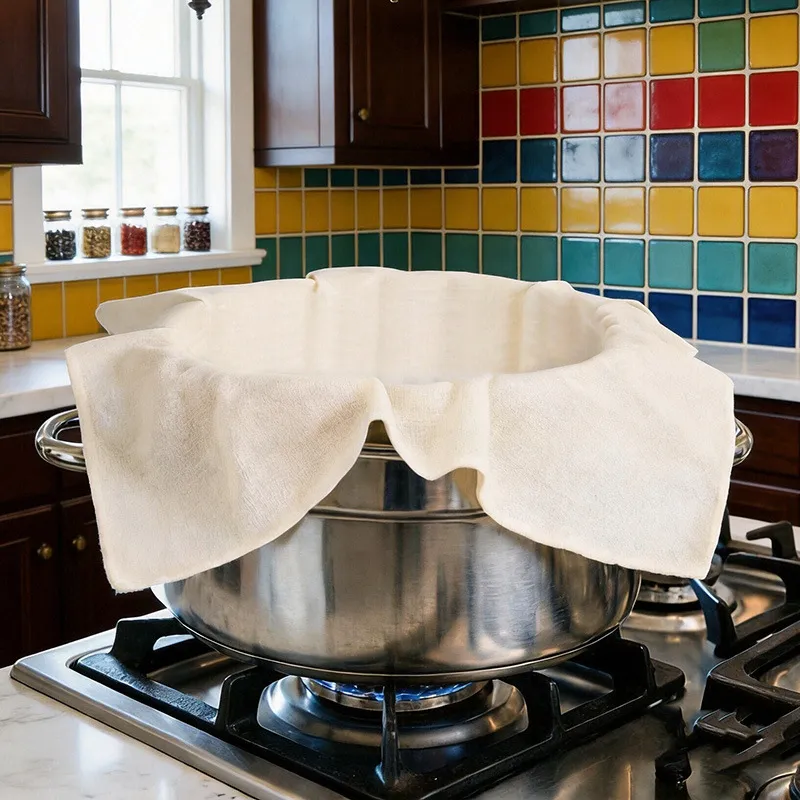 Cuisine Coton Tissu pour Cuiseur Vapeur Carré Tissu Filtrant Alimentaire pour Cuire à la Vapeur Riz Tofu Yaourt Outils de Cuisine